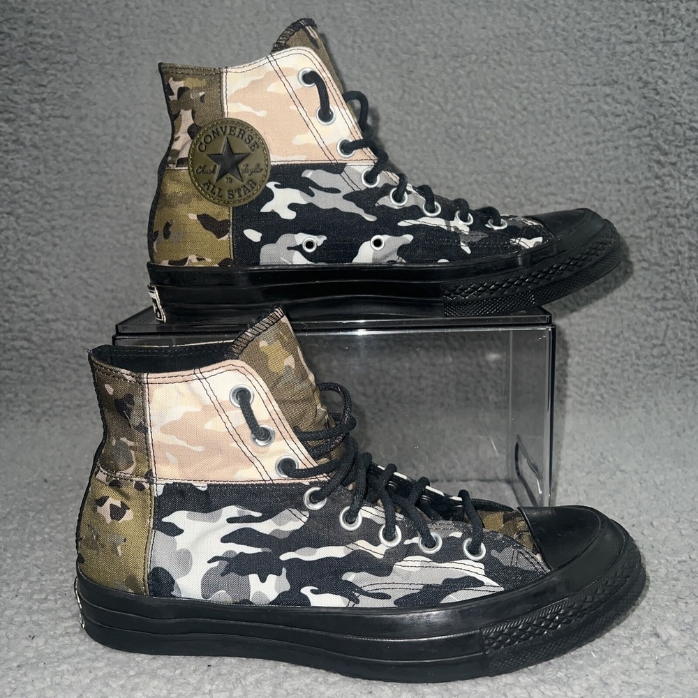 Converse All Star Chuck Taylor Sneaker Men Sz 8 Blocked Camo Patch 70 Hi 165912c